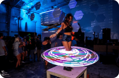 On Air Productions LA laser show at Los Angeles corporate event