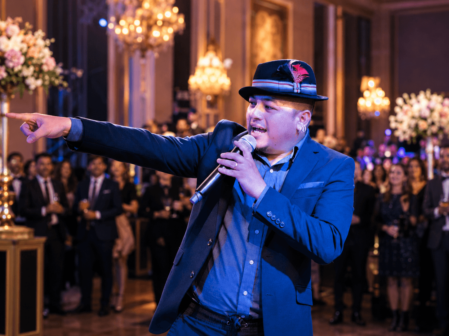 Professional MC hosting a luxury event in Los Angeles