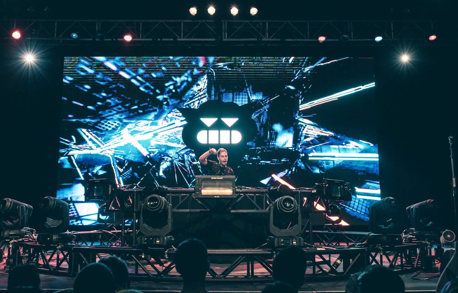 DJ Ori on stage with full LED production