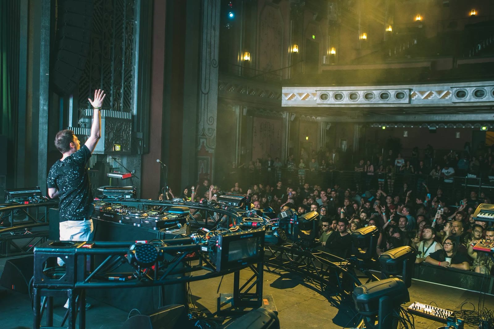 DJ Ori performing to a packed theatre