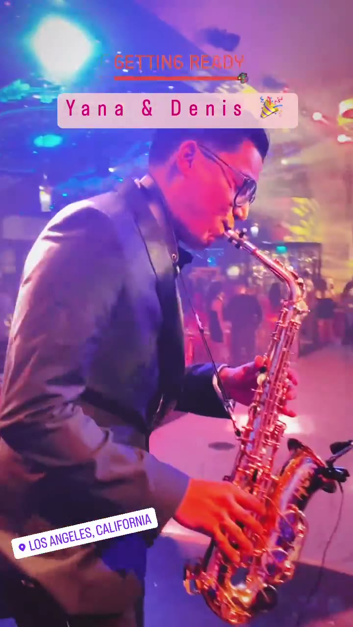 Live Saxophone at an Elegant Los Angeles Wedding