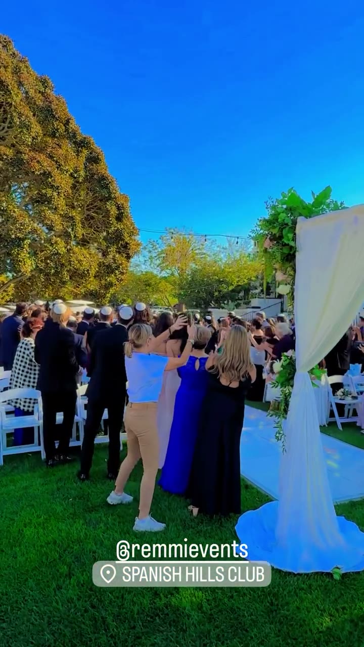 Wedding Chuppah Ceremony at Spanish Hills Club